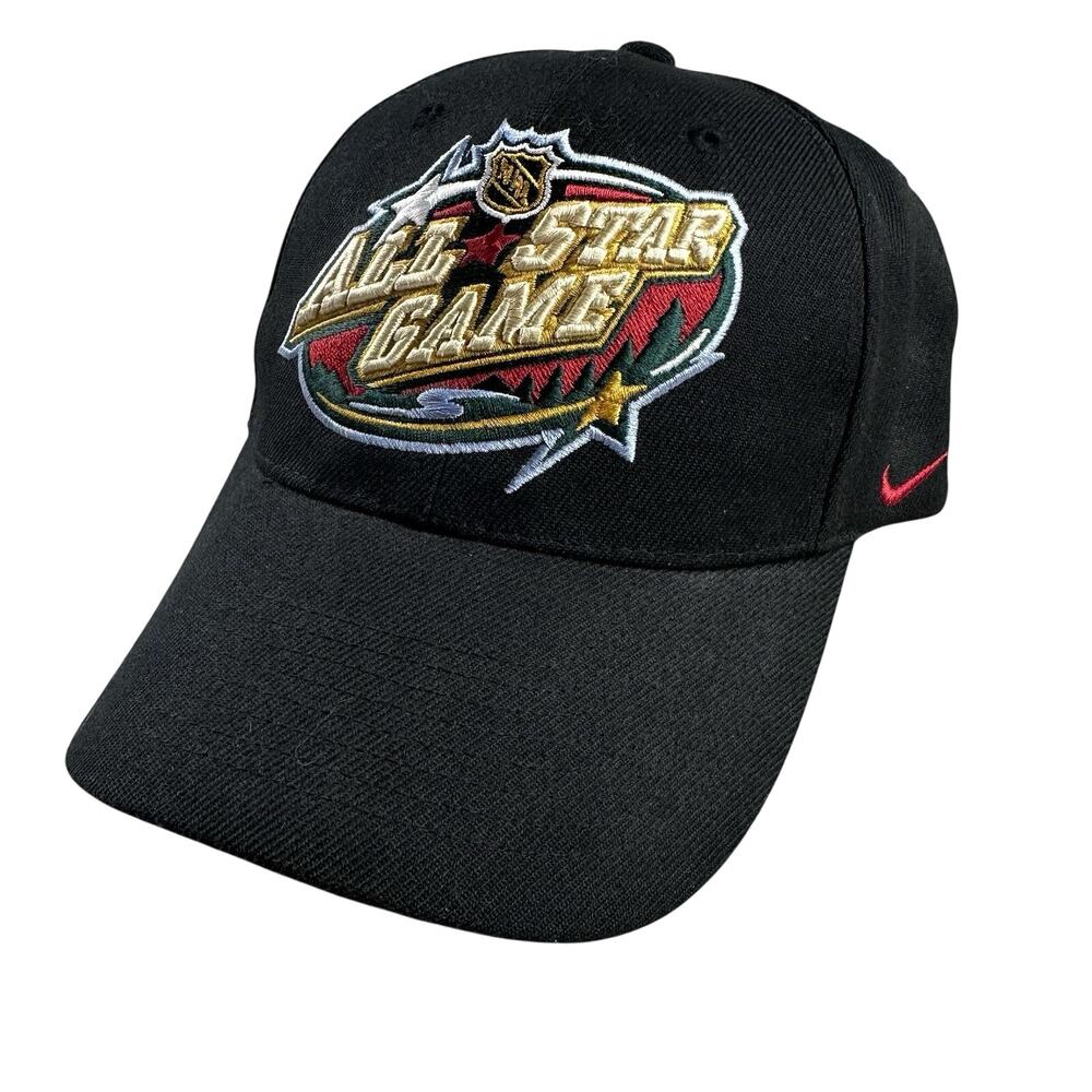 Vintage Nike NHL All Star Game Hat Hockey Minnesota Wild 2004 Black Adjustable